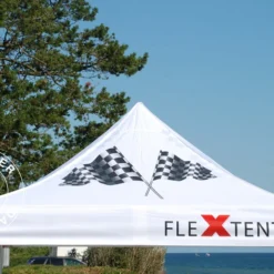 Tente Pliante FleXtents PRO Avec Impression Numérique, 3x3m, Incl. 4 Parois -Promos Jardin Natif Magasin ft04492 05