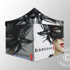 Tente Pliante FleXtents PRO Avec Impression Numérique, 3x4,5m, Incl. 4 Parois -Promos Jardin Natif Magasin ft04493 01