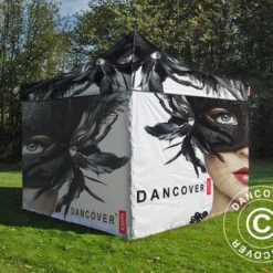 Tente Pliante FleXtents PRO Avec Impression Numérique, 4x4m, Incl. 4 Parois -Promos Jardin Natif Magasin ft04495 031