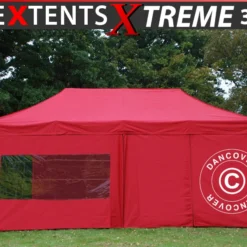 Tente Pliante FleXtents Xtreme 60 3x6m Rouge, Avec 6 Cotés