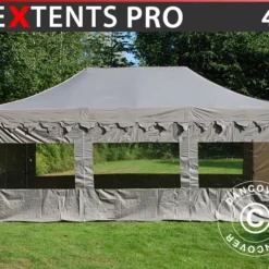 Tente Pliante FleXtents PRO "Morocco" 4x6m Latte, Avec 6 Cotés