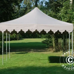 Tente Pliante FleXtents PRO "Morocco" 4x6m Latte, Avec 6 Cotés -Promos Jardin Natif Magasin ft04577 6