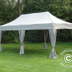 Tente Pliante FleXtents PRO 3x6m Latte, Avec 6 Cotés & Rideaux Décoratifs -Promos Jardin Natif Magasin ft04588 4