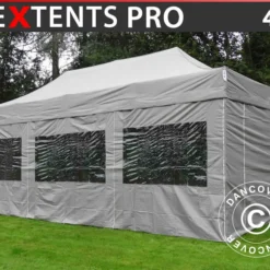 Tente Pliante FleXtents PRO 4x6m Latte, Avec 8 Cotés