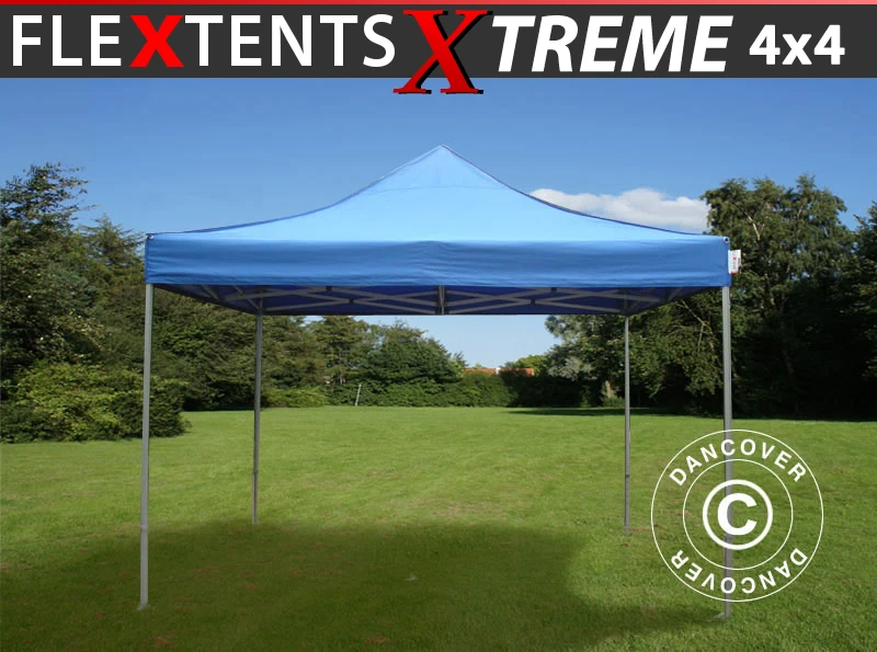 Tente Pliante FleXtents Xtreme 60 4x4m Bleu 1 Tente Pliante FleXtents Xtreme 60 4x4m Bleu