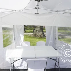 Tente Pour Visiteur FleXtents PRO 3x6m Blanc, Incl. 6 Parois Et 1 Paroi De Séparation Transparente -Promos Jardin Natif Magasin ft04623 014