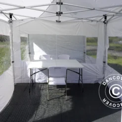 Tente Pour Visiteur FleXtents PRO 3x6m Blanc, Incl. 6 Parois Et 1 Paroi De Séparation Transparente -Promos Jardin Natif Magasin ft04623 02