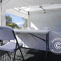 Tente Pour Visiteur FleXtents PRO 3x6m Blanc, Incl. 6 Parois Et 1 Paroi De Séparation Transparente -Promos Jardin Natif Magasin ft04623 021