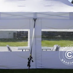 Tente Pour Visiteur FleXtents PRO 3x6m Blanc, Incl. 6 Parois Et 1 Paroi De Séparation Transparente -Promos Jardin Natif Magasin ft04623 022