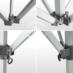 Tente Pliante FleXtents PRO 4x6m Blanc, Avec 8 Cotés & Rideaux Décoratifs -Promos Jardin Natif Magasin ft04632 04