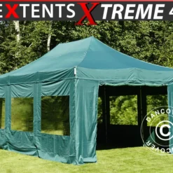 Tente Pliante FleXtents Xtreme 50 4x6m Vert, Avec 8 Cotés