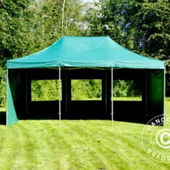 Tente Pliante FleXtents Xtreme 50 4x6m Vert, Avec 8 Cotés -Promos Jardin Natif Magasin ft04648 24