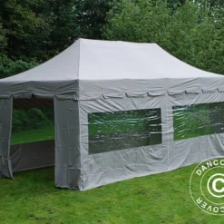 Tente Pliante FleXtents PRO "Peaked" 4x8m Latte, Avec 6 Cotés -Promos Jardin Natif Magasin ft04678 003