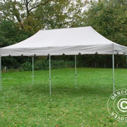 Tente Pliante FleXtents PRO "Peaked" 4x8m Latte, Avec 6 Cotés -Promos Jardin Natif Magasin ft04678 004