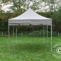 Tente Pliante FleXtents PRO "Peaked" 4x8m Latte, Avec 6 Cotés -Promos Jardin Natif Magasin ft04678 006