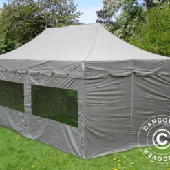 Tente Pliante FleXtents PRO "Peaked" 4x8m Latte, Avec 6 Cotés -Promos Jardin Natif Magasin ft04678 2