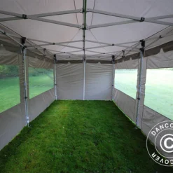 Tente Pliante FleXtents PRO "Peaked" 4x8m Latte, Avec 6 Cotés -Promos Jardin Natif Magasin ft04678 32