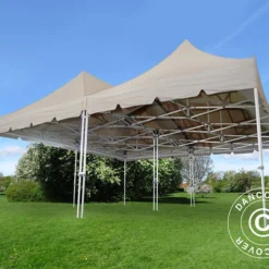 Tente Pliante FleXtents PRO Peak Pagoda 6x6m, Latte -Promos Jardin Natif Magasin ft04700 03