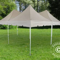 Tente Pliante FleXtents PRO Peak Pagoda 6x6m, Latte -Promos Jardin Natif Magasin ft04700 05