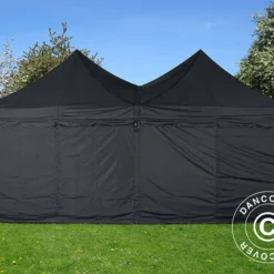 Tente Pliante FleXtents PRO Peak Pagoda 6x6m, Noire, 8 Parois Latérales Incluses -Promos Jardin Natif Magasin ft04703 02