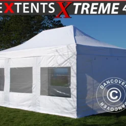 Tente Pliante FleXtents Xtreme 50 4x6m Blanc, Avec 8 Cotés