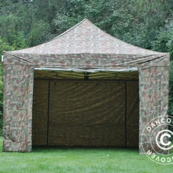 Tente Pliante FleXtents Xtreme 50 4x6m Camouflage, Avec 8 Cotés -Promos Jardin Natif Magasin ft04769 012