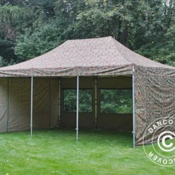 Tente Pliante FleXtents Xtreme 50 4x6m Camouflage, Avec 8 Cotés -Promos Jardin Natif Magasin ft04769 0220