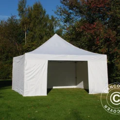 Tente Pliante FleXtents Xtreme 50 5x5m Blanc, Avec 4 Cotés -Promos Jardin Natif Magasin ft04771 026