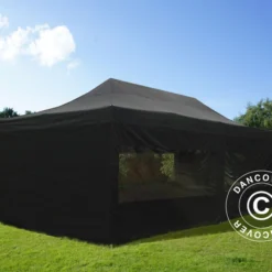 Tente Pliante FleXtents Xtreme 50 4x8m Noir, Avec 6 Cotés -Promos Jardin Natif Magasin ft04784 1