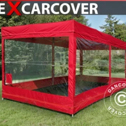 Garage Pliant FleX Carcover, 3x6m, Rouge