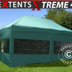 Tente Pliante FleXtents Xtreme 60 4x8m Vert, Avec 6 Cotés