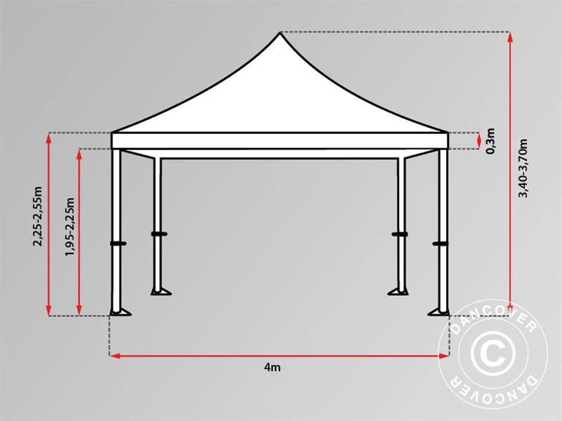 Tente Pliante FleXtents Xtreme 60 4x8m Vert, Avec 6 Cotés 4 Tente Pliante FleXtents Xtreme 60 4x8m Vert, Avec 6 Cotés – Image 4