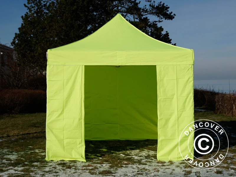 Tente Pliante FleXtents PRO 3x3m Néon Jaune/vert, Avec 4 Cotés 2 Tente Pliante FleXtents PRO 3x3m Néon Jaune/vert, Avec 4 Cotés – Image 2
