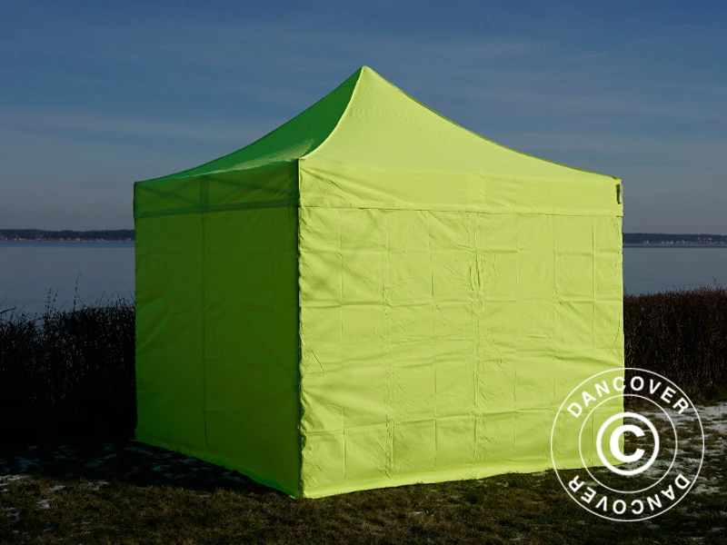 Tente Pliante FleXtents PRO 3x3m Néon Jaune/vert, Avec 4 Cotés 5 Tente Pliante FleXtents PRO 3x3m Néon Jaune/vert, Avec 4 Cotés – Image 5