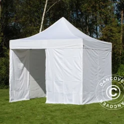 Tente Pliante FleXtents PRO 2,5x2,5m Blanc, Avec 4 Cotés -Promos Jardin Natif Magasin ft04863 04