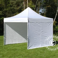 Tente Pliante FleXtents PRO 2,5x2,5m Blanc, Avec 4 Cotés -Promos Jardin Natif Magasin ft04863 06