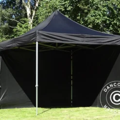 Tente Pliante FleXtents PRO 2,5x2,5m Noir, Avec 4 Cotés -Promos Jardin Natif Magasin ft04865 031