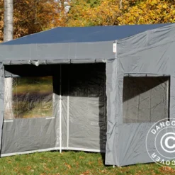 Tente Pliante FleXtents PRO Trapezo 2x3m Gris, Avec 4 Cotés -Promos Jardin Natif Magasin ft049114 015