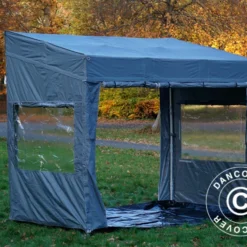 Tente Pliante FleXtents PRO Trapezo 2x3m Gris, Avec 4 Cotés -Promos Jardin Natif Magasin ft049114 017