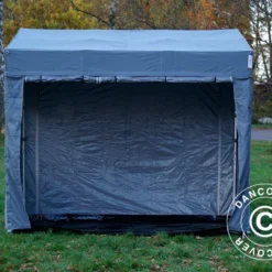 Tente Pliante FleXtents PRO Trapezo 2x3m Gris, Avec 4 Cotés -Promos Jardin Natif Magasin ft049114 018