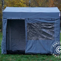 Tente Pliante FleXtents PRO Trapezo 2x3m Gris, Avec 4 Cotés -Promos Jardin Natif Magasin ft049114 020