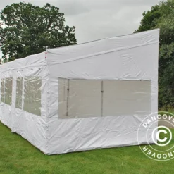 Tente Pliante FleXtents PRO Trapezo 3x6m Blanc, Avec 4 Cotés -Promos Jardin Natif Magasin ft049311 061