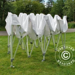 Tente Pliante FleXtents PRO Trapezo 3x6m Blanc, Avec 4 Cotés -Promos Jardin Natif Magasin ft049311 069