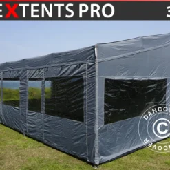 Tente Pliante FleXtents PRO Trapezo 3x6m Gris, Avec 4 Cotés