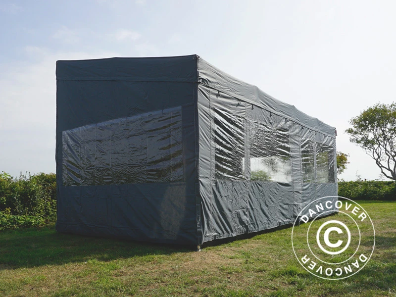 Tente Pliante FleXtents PRO Trapezo 3x6m Gris, Avec 4 Cotés 8 Tente Pliante FleXtents PRO Trapezo 3x6m Gris, Avec 4 Cotés – Image 8