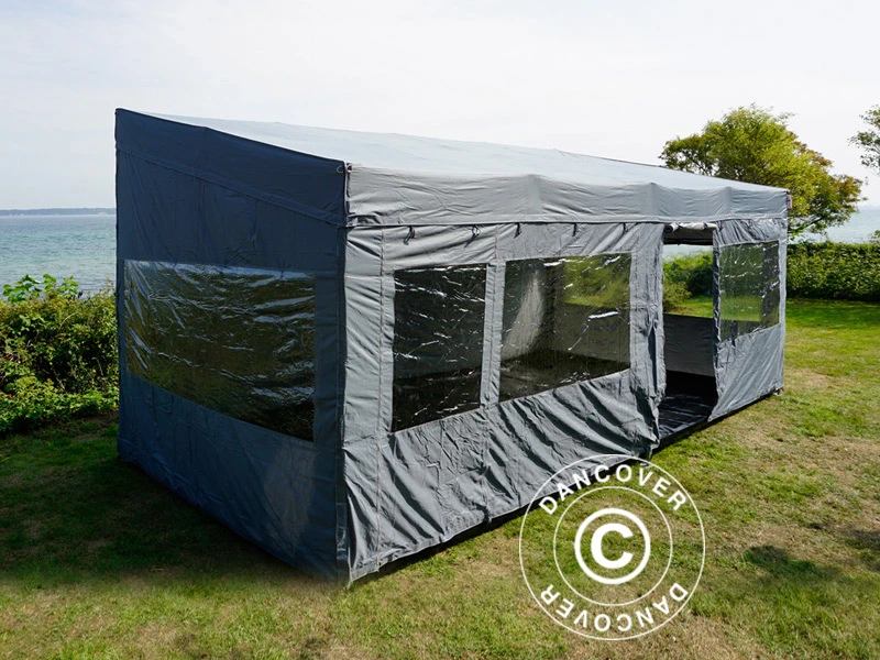 Tente Pliante FleXtents PRO Trapezo 3x6m Gris, Avec 4 Cotés 10 Tente Pliante FleXtents PRO Trapezo 3x6m Gris, Avec 4 Cotés – Image 10
