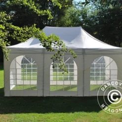 Tente Pliante FleXtents PRO Vintage Style 4x6m Blanc, Avec 8 Cotés -Promos Jardin Natif Magasin ft04935 052