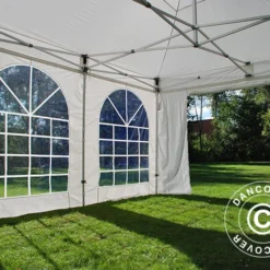 Tente Pliante FleXtents PRO Vintage Style 4x6m Blanc, Avec 8 Cotés -Promos Jardin Natif Magasin ft04935 053