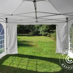 Tente Pliante FleXtents PRO Vintage Style 4x6m Blanc, Avec 8 Cotés -Promos Jardin Natif Magasin ft04935 054