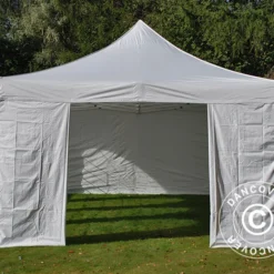 Tente Pliante FleXtents PRO Vintage Style 4x8m Blanc, Avec 6 Cotés -Promos Jardin Natif Magasin ft04940 013